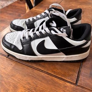 Nike Men's Dunk Low Pandas Black and White Low-Top Sneakers